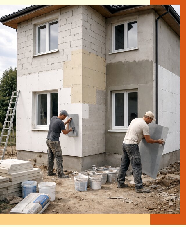 Утепление дома из газобетона в Волхове от 4397 руб./м² — заказать у ТепломастерВлх