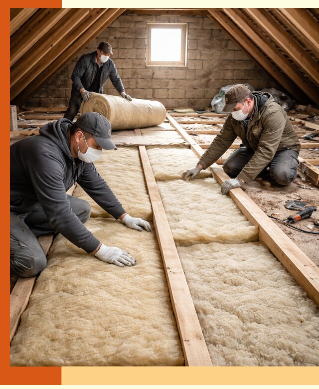 Утепление чердака в Волхове — профессиональная теплоизоляция кровли